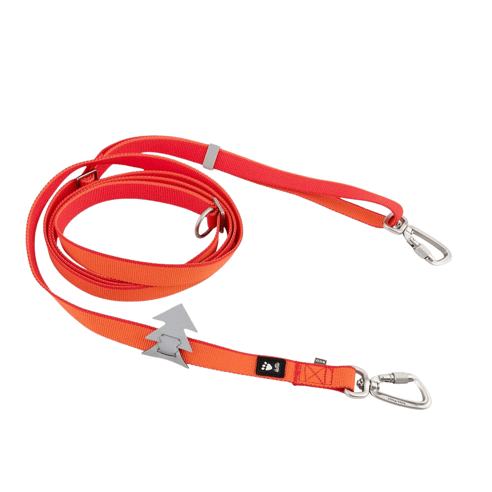 Hurtta Multilong Leash II Strawberry - Przepinana smycz dla psa, czerwona 3m