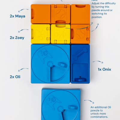 Pawzler Rainbow Set - modułowa zabawka logiczna dla psa - obrazek 3