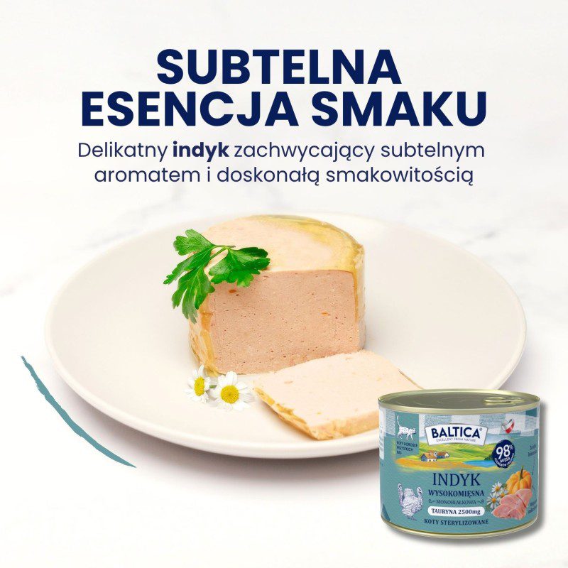 Baltica Smaki Regionów – Monobiałkowa karma mokra dla kota, indyk