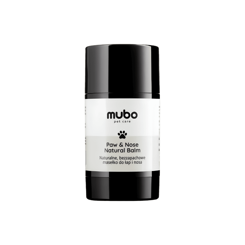 Mubo Paw & Nose Fragrance Free Natural Balm Stick - Naturalne, bezzapachowe masełko do łap i nosa w sztyfcie, dla psa i kota, 25g