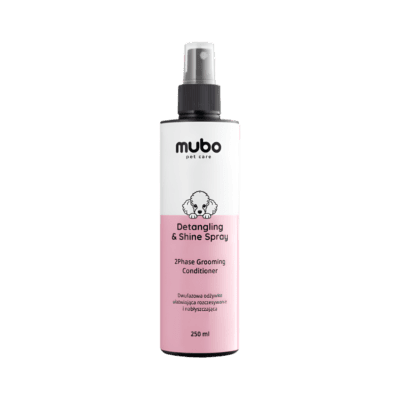 Mubo Detangling & Shine Spray - Dwufazowa odżywka w sprayu dla psa i kota, ułatwiająca rozczesywanie i nabłyszczająca, 250ml - obrazek 1
