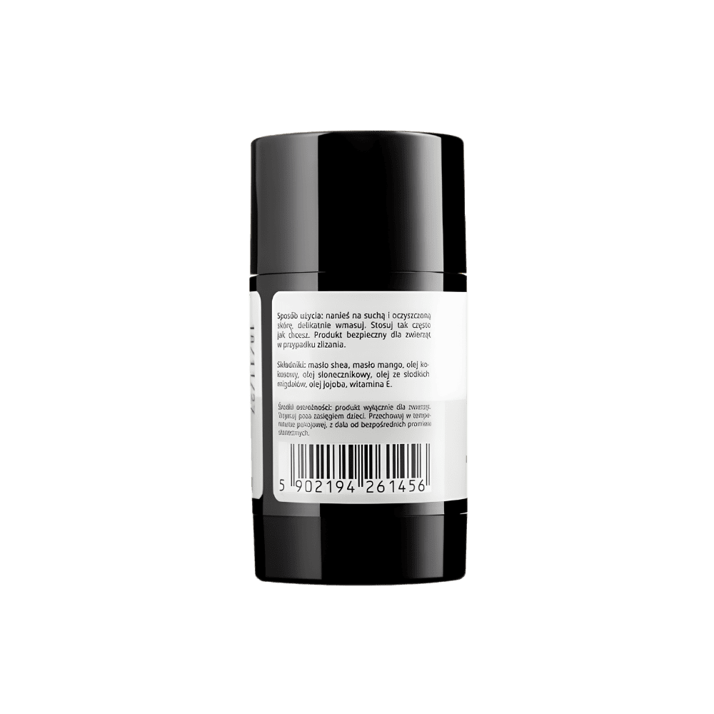 Mubo Paw & Nose Fragrance Free Natural Balm Stick - Naturalne, bezzapachowe masełko do łap i nosa w sztyfcie, dla psa i kota, 25g