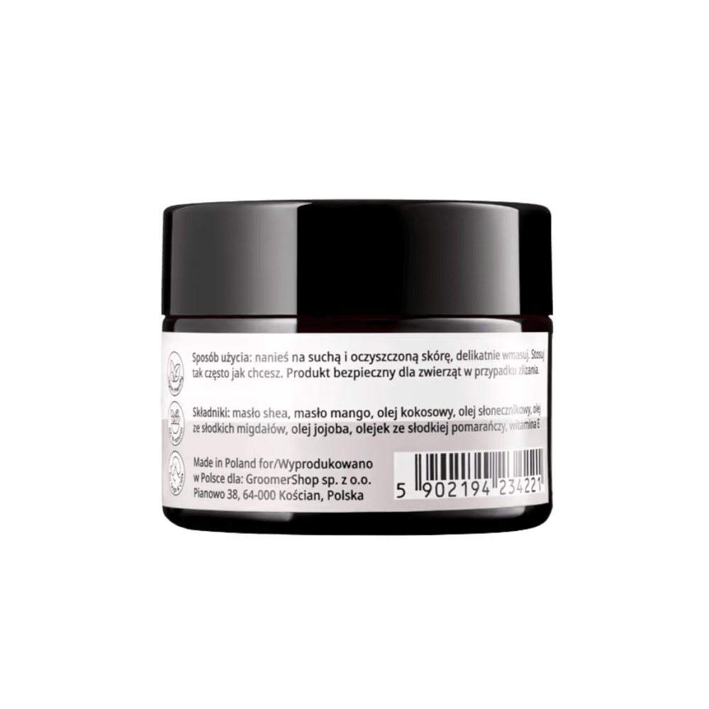 Mubo Paw & Nose Fragrance Free Natural Balm - Naturalne, bezzapachowe masełko do łap i nosa, dla psa i kota, 50g