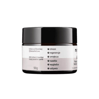 Mubo Paw & Nose Fragrance Free Natural Balm - Naturalne, bezzapachowe masełko do łap i nosa, dla psa i kota, 50g - obrazek 4