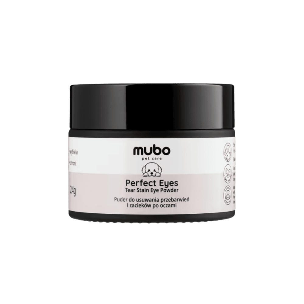 Mubo Perfect Eye Tear Stain Powder - Puder do usuwania plam i zacieków pod oczami dla psa i kota, 24g