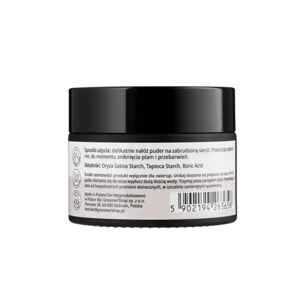 Mubo Perfect Eye Tear Stain Powder - Puder do usuwania plam i zacieków pod oczami dla psa i kota, 24g