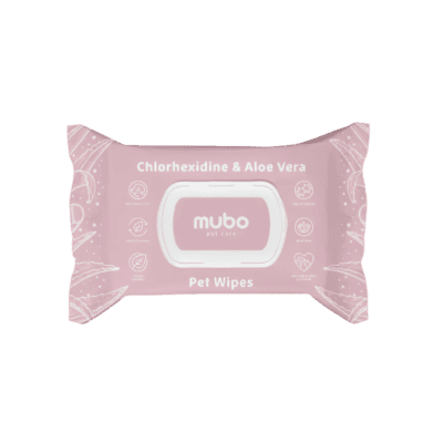 Mubo Chlorhexidine & Aloe Vera Pet Wipes - Chusteczki z chlorheksydyną i aloesem dla psa i kota - obrazek 5