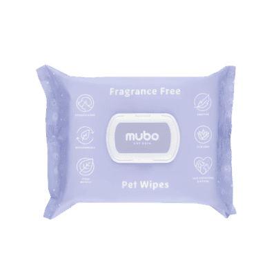 Mubo Fragrance Free Pet Wipes - Delikatne chusteczki z z aloesem dla psa i kota, bezzapachowe - obrazek 1