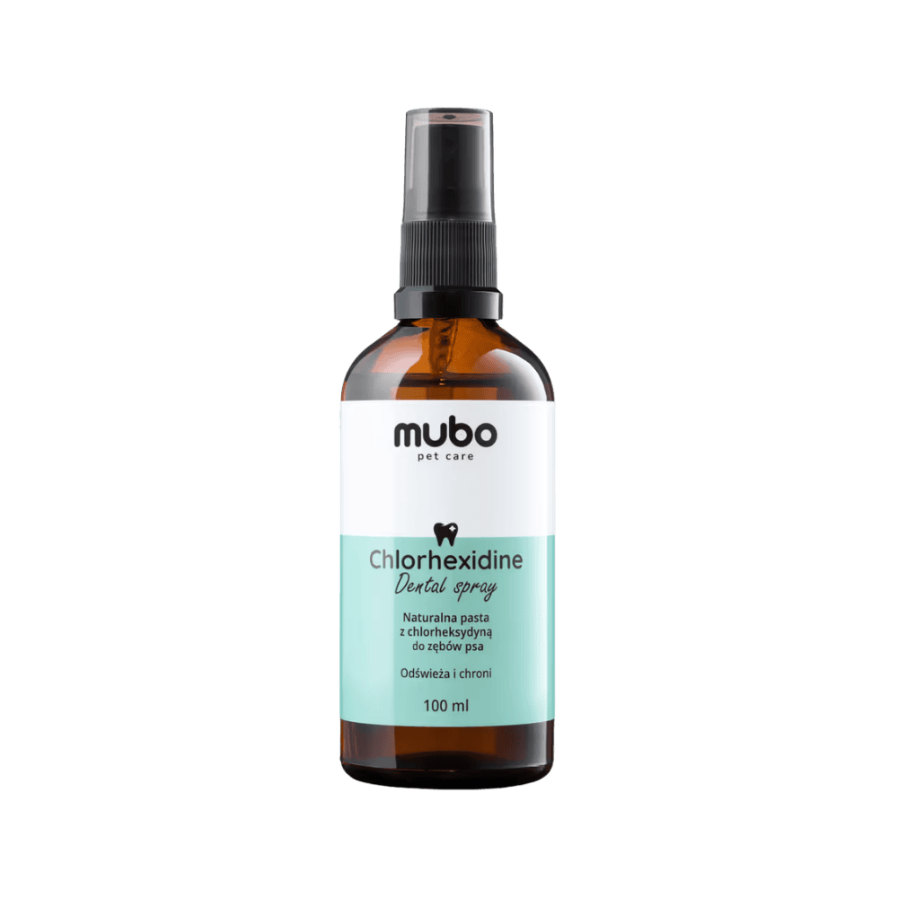 Mubo Chlorhexidine Dental Spray - Naturalna pasta z chlorheksydyną dla psa, bez szczotkowania, 100ml