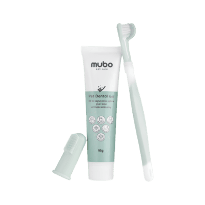 Mubo Dental Care Kit - Zestaw do pielęgnacji psich zębów ze szczoteczką, nakładką na palec i pastą - obrazek 1