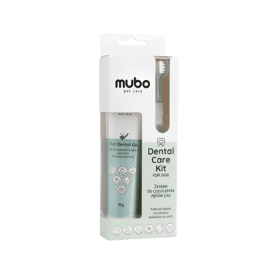 Mubo Dental Care Kit - Zestaw do pielęgnacji psich zębów ze szczoteczką, nakładką na palec i pastą - obrazek 2