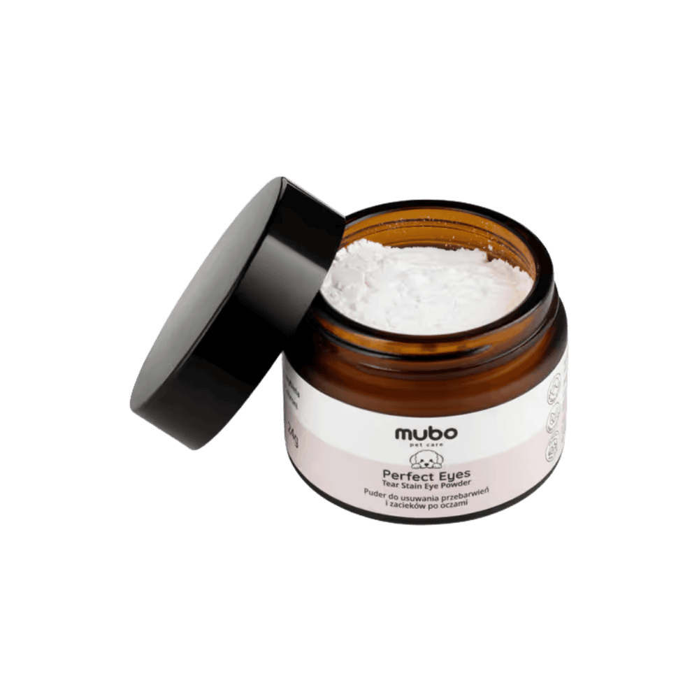Mubo Perfect Eye Tear Stain Powder - Puder do usuwania plam i zacieków pod oczami dla psa i kota, 24g