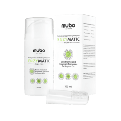 Mubo EnzyMatic Toothpaste - Profesjonalna pasta enzymatyczna dla psa i kota, z nakładką na palec, 100ml - obrazek 1
