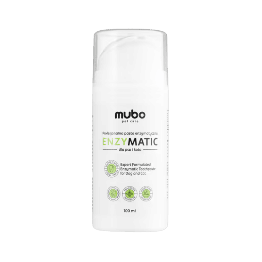 Mubo EnzyMatic Toothpaste - Profesjonalna pasta enzymatyczna dla psa i kota, z nakładką na palec, 100ml
