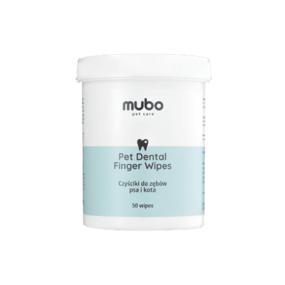 Mubo Pet Dental Finger Wipes - Jednorazowe czyściki do zębów psa i kota, nakładki na palec, 50 sztuk - obrazek 1