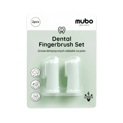 Mubo Dental Fingerbrush Set - Nakładki na palec do czyszczenia zębów, 2 sztuki - obrazek 1