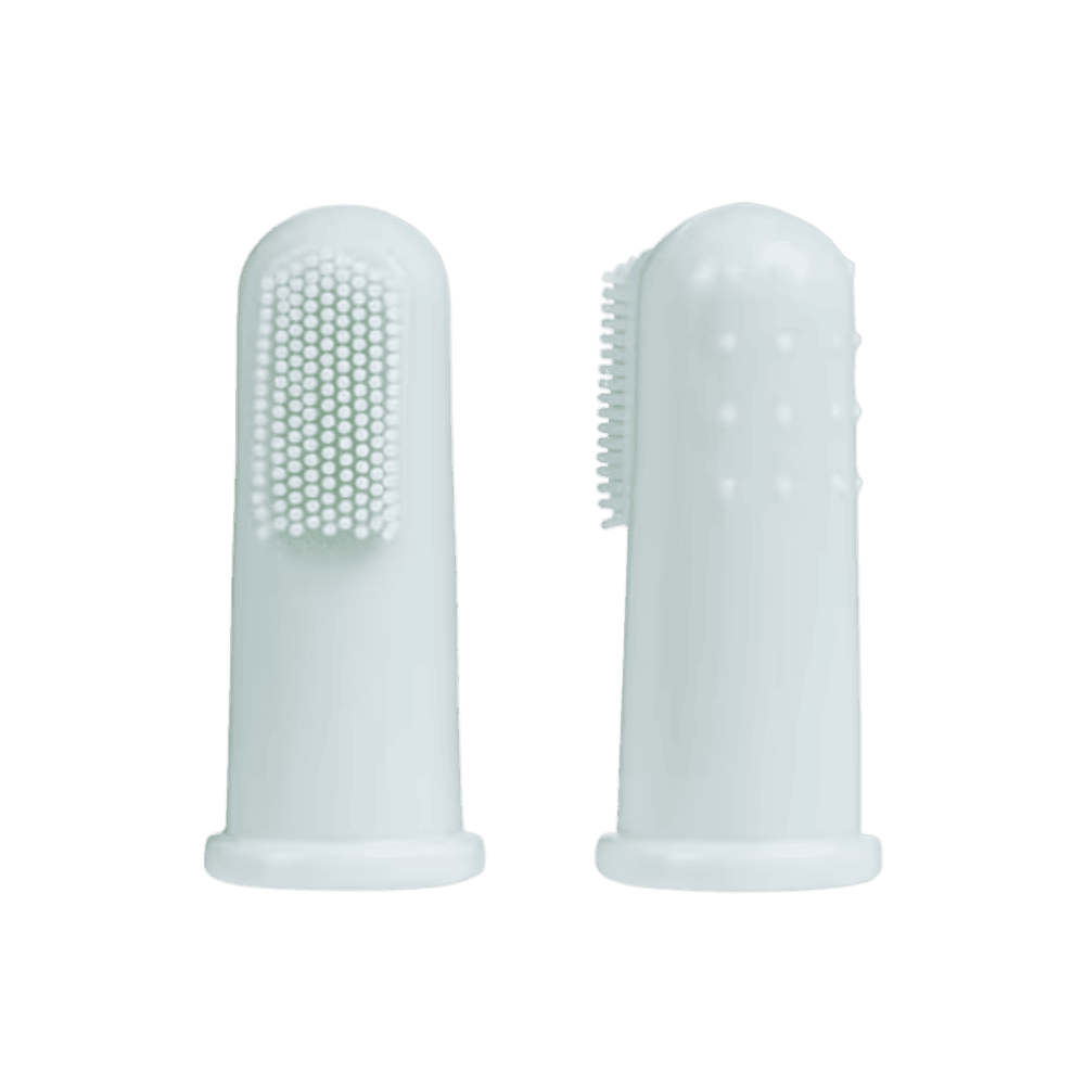 Mubo Dental Fingerbrush Set - Nakładki na palec do czyszczenia zębów, 2 sztuki