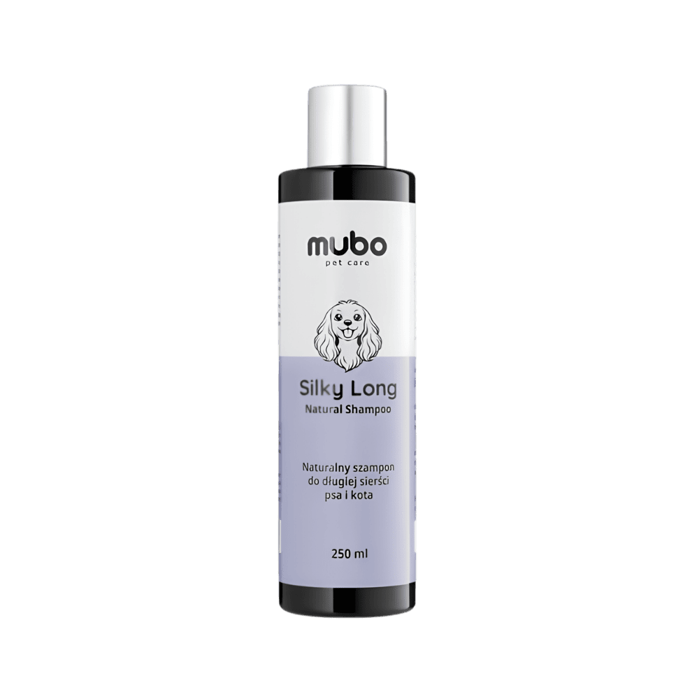 Mubo Silky Long Natural Shampoo - Delikatny szampon do długiej sierści dla psa i kota, 250ml