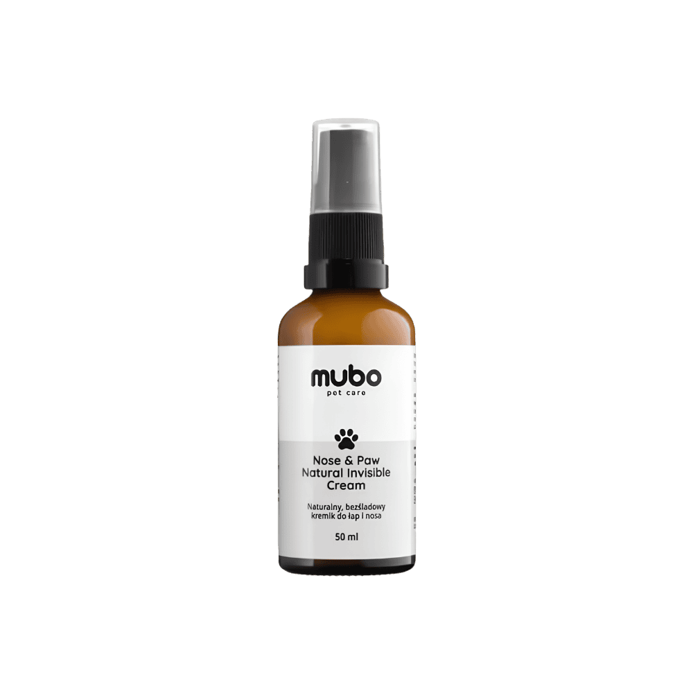 Mubo Nose & Paw Natural Invisible Cream - Naturalny, bezśladowy krem do łap i nosa dla psa i kota, 50ml