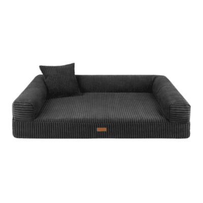 DENZOO Parma Dark Grey – Legowisko z materacem ortopedycznym, kanapa dla psa i kota, ciemnoszare - obrazek 1