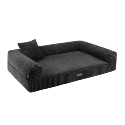 DENZOO Parma Dark Grey – Legowisko z materacem ortopedycznym, kanapa dla psa i kota, ciemnoszare - obrazek 3
