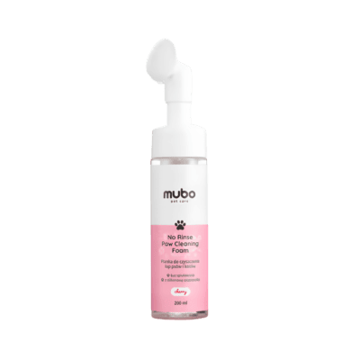 Mubo No Rinse Paw Cleaning Foam Cherry - Wiśniowa pianka do mycia łapek psa i kota, 200ml - obrazek 1