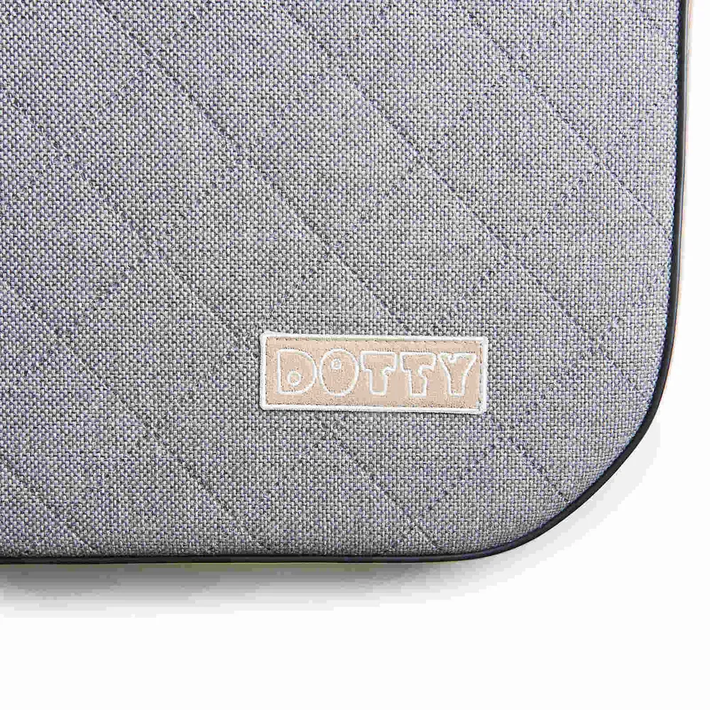 DOTTY Tkanina – Materac ortopedyczny dla psa, szaro-beżowy