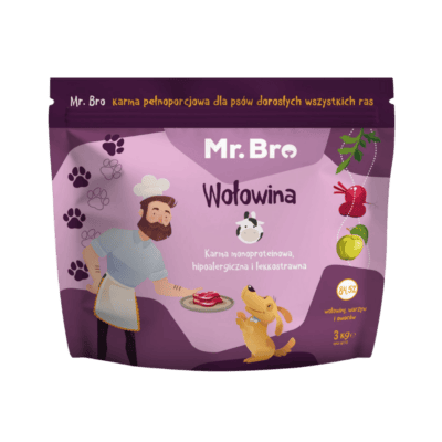 Mr.Bro – Monoproteinowa karma sucha dla psów dorosłych, wołowina