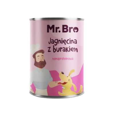 Mr.Bro – Monobiałkowa karma mokra dla psów, jagnięcina z burakiem - obrazek 1