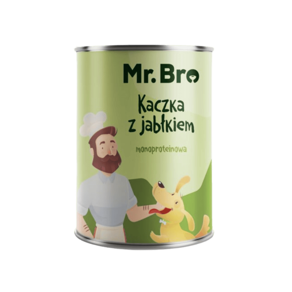 Mr.Bro – Monobiałkowa karma mokra dla psów, kaczka z jabłkiem