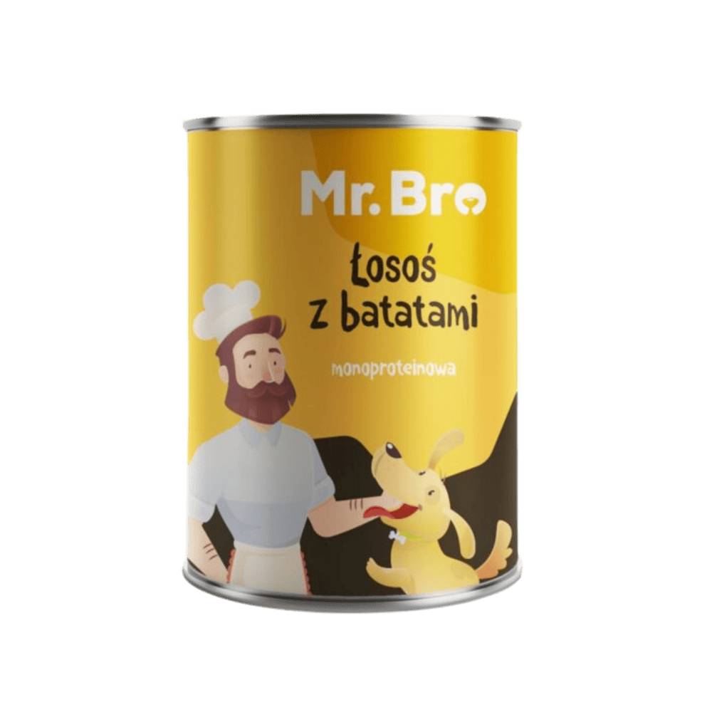 Mr.Bro – Monobiałkowa karma mokra dla psów, łosoś z batatami